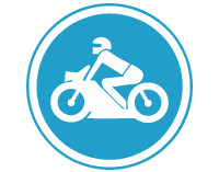 Motor cycles only sign